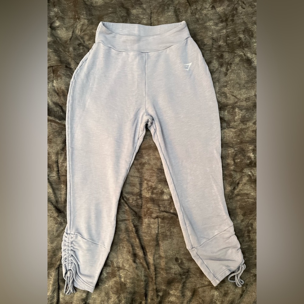 Gymshark Ruched Slim Fit Joggers- Steel Blue sz M